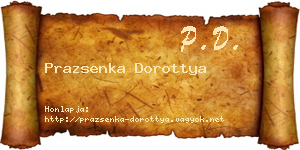Prazsenka Dorottya névjegykártya